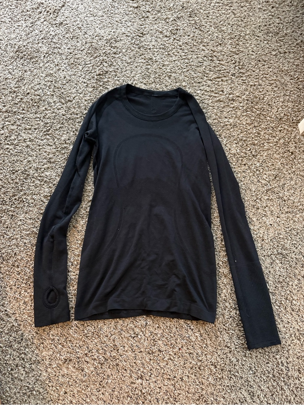 lululemon athletica Black Long-Sleeve Crewneck Top